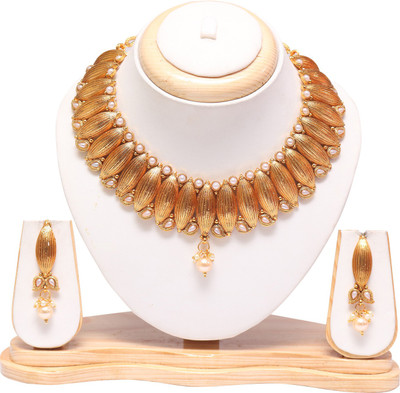 Swarajshop Alloy Gold-plated Gold Jewellery Set(Pack of 1)