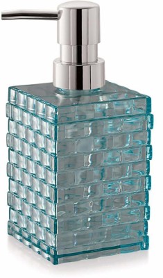 Lishonn Cuboid Shaped Acrylic Liquid Soap Dispenser for Bathroom, Kitchen | Pack of 01 | 400 ml Soap, Conditioner, Shampoo, Lotion, Liquid Dispenser(Blue)