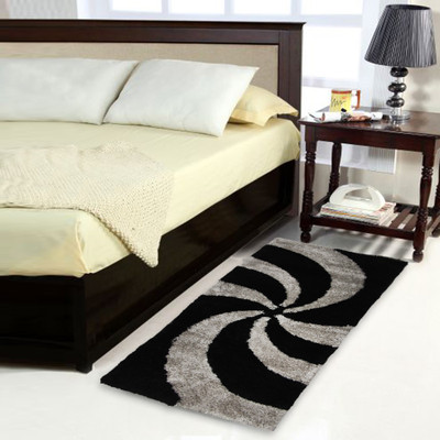 ROYAL TREND Polyester Floor Mat(Black, Medium)