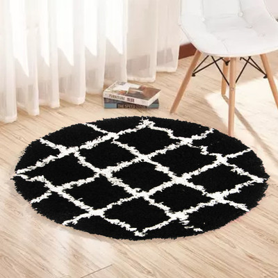 ROYAL TREND Polyester Floor Mat(Black, Medium)
