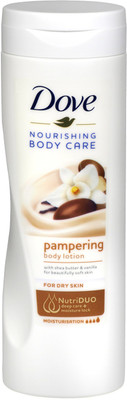 DOVE NOURISHING BODY CARE PAMPERING BODY LOTION WITH SHEA BUTTER & VANILLA FOR DRY SKIN 400 ML(400 ml)