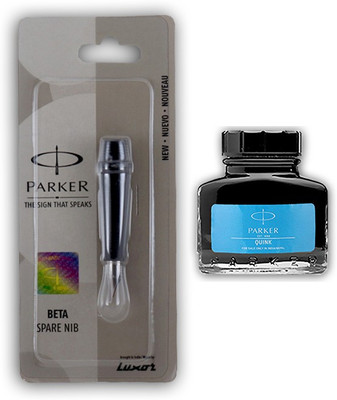 PARKER Beta spare Nib with Blue Ink Bottel Fountain Pen(Ink Color - Blue)