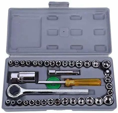 shopylike High Quality 40pc Socket Tool Kit Set Socket Set (Pack of 40) Hand Tool Kit(40 Tools)