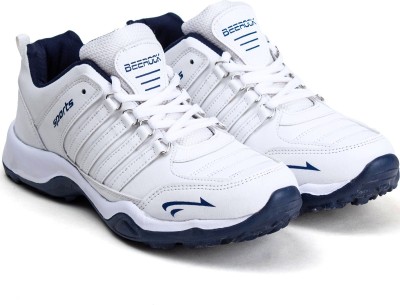 BEEROCK Running Shoes For Men(White, Navy , 10)