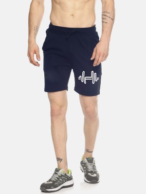 HOTFITS Graphic Print Men Blue Regular Shorts