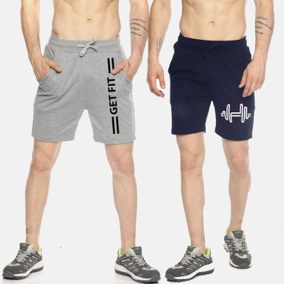 HOTFITS Graphic Print Men Multicolor Basic Shorts