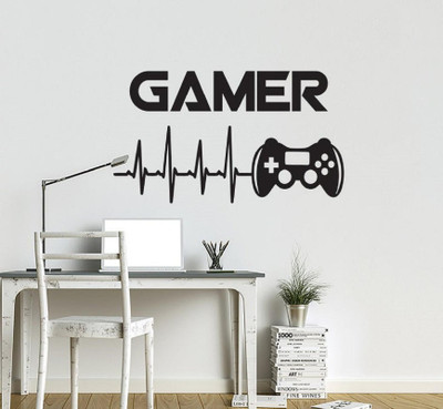 LYOMAN 59 cm gamerline_blk Self Adhesive Sticker(Pack of 1)