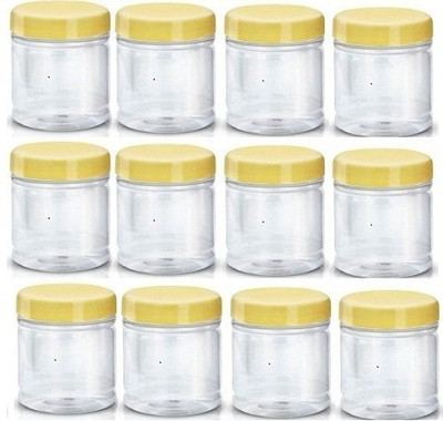 Vishal Creations Plastic Utility Container  - 100 ml(Pack of 12, White, Yellow)