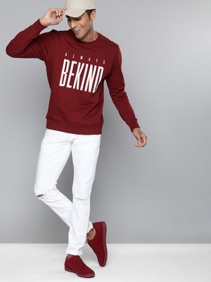 HERE&NOW Full Sleeve Printed Men Sweatshirt