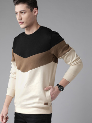 Roadster Full Sleeve Color Block Men Sweatshirt