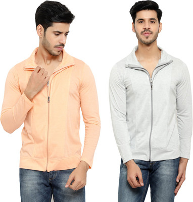 Unite Wear Solid Men Polo Neck Beige, Grey T-Shirt