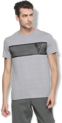 VAN HEUSEN Printed Men Round Neck Grey T-Shirt