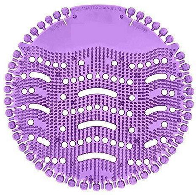 Gambit Anti Splash Urinal Round Screen Mat Lavender Mat Toilet Cleaner(1 Wipes)