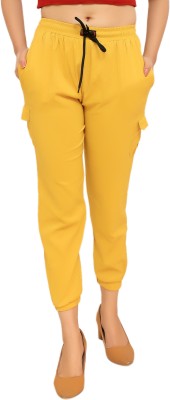 FNOCKS Slim Fit Girls Yellow Trousers