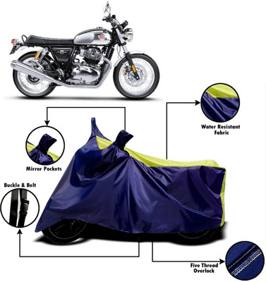 V VINTON Two Wheeler Cover for Royal Enfield(Interceptor 650, Yellow, Blue)