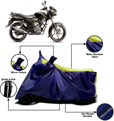 V VINTON Two Wheeler Cover for Bajaj(Discover 100 DTS-i, Yellow, Blue)