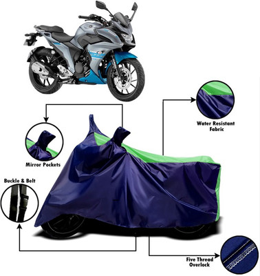 PVSTAR Two Wheeler Cover for Yamaha(Fazer 25, Green, Blue)