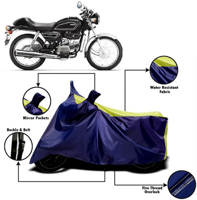V VINTON Two Wheeler Cover for Hero(Splendor Pro Classic, Yellow, Blue)