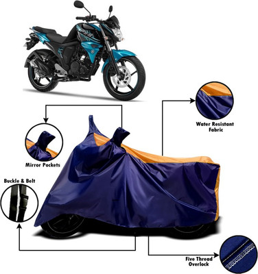 PVSTAR Two Wheeler Cover for Yamaha(FZ-S, Orange, Blue)
