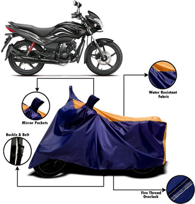 V VINTON Two Wheeler Cover for Hero(Passion Xpro, Orange, Blue)