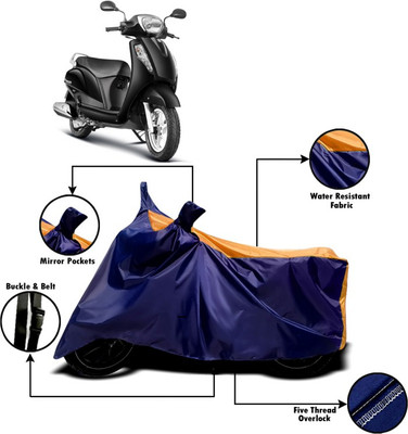 V VINTON Two Wheeler Cover for Suzuki(Access, Orange, Blue)