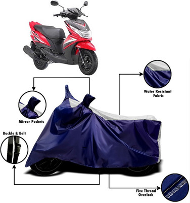 V VINTON Two Wheeler Cover for Yamaha(Ray Z, White)