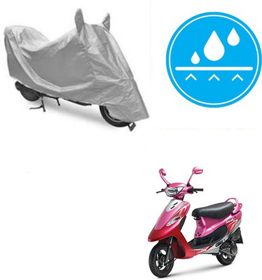 Atulit enterprises Two Wheeler Cover for TVS(Scooty Pep+, Silver)