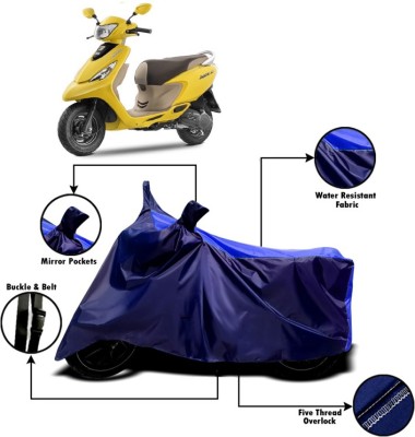 V VINTON Two Wheeler Cover for TVS(Zest, Blue)