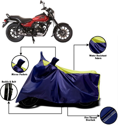 V VINTON Two Wheeler Cover for Bajaj(Avenger 180 Street, Yellow, Blue)