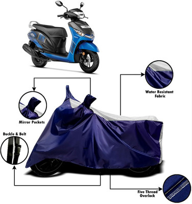 V VINTON Two Wheeler Cover for Yamaha(Alpha, White, Blue)