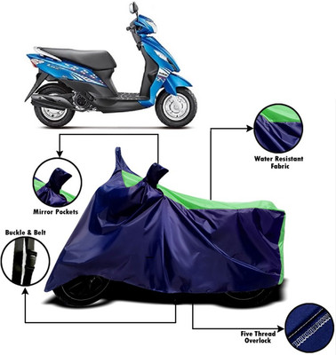 V VINTON Two Wheeler Cover for Suzuki(Let's, Green, Blue)