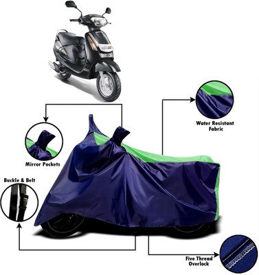 V VINTON Two Wheeler Cover for Mahindra(Duro DZ, Green, Blue)