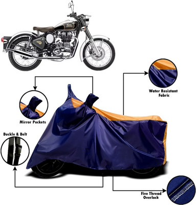 V VINTON Two Wheeler Cover for Royal Enfield(Classic Chrome, Orange, Blue)