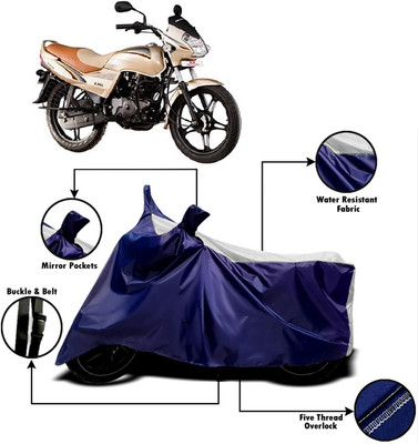 PVSTAR Two Wheeler Cover for LML(Freedom, White, Blue)