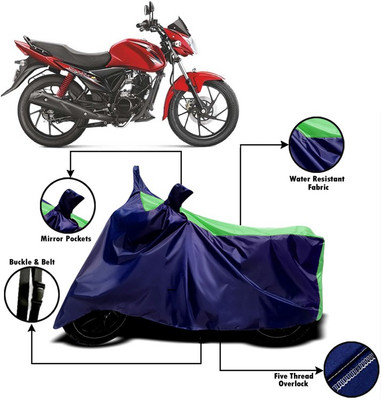 V VINTON Two Wheeler Cover for Suzuki(Sling Shot Plus, Green, Blue)