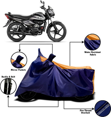 PVSTAR Two Wheeler Cover for Hero(Splendor NXG, Orange, Blue)