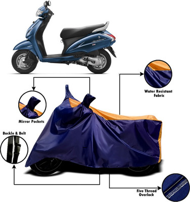 V VINTON Two Wheeler Cover for Honda(Activa 4G, Orange, Blue)