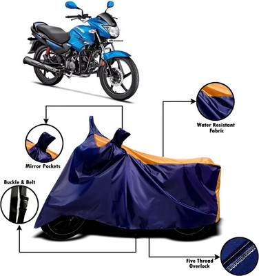 V VINTON Two Wheeler Cover for Hero(Glamour FI, Orange, Blue)