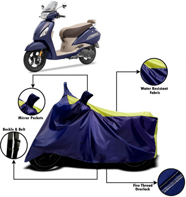 V VINTON Two Wheeler Cover for TVS(Jupiter classic, Yellow, Blue)