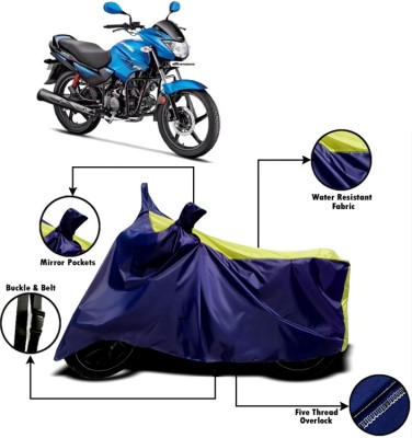 V VINTON Two Wheeler Cover for Hero(Glamour FI, Yellow, Blue)