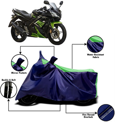 V VINTON Two Wheeler Cover for Yamaha(R15 s, Green, Blue)