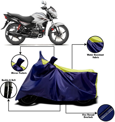 V VINTON Two Wheeler Cover for Hero(Glamour, Yellow, Blue)