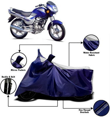 PVSTAR Two Wheeler Cover for TVS(Victor GLX, White, Blue)