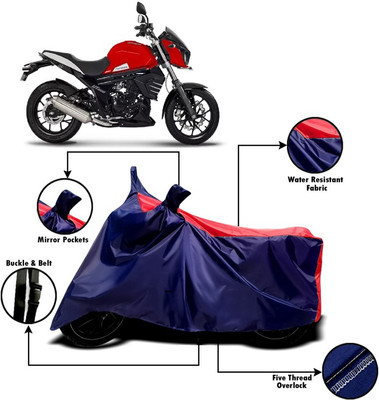 V VINTON Two Wheeler Cover for Mahindra(Mojo UT 300, Red, Blue)