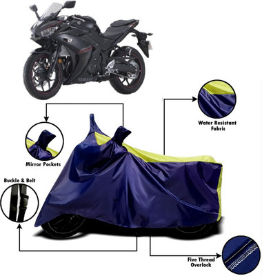 V VINTON Two Wheeler Cover for Yamaha(YZF R25, Yellow, Blue)