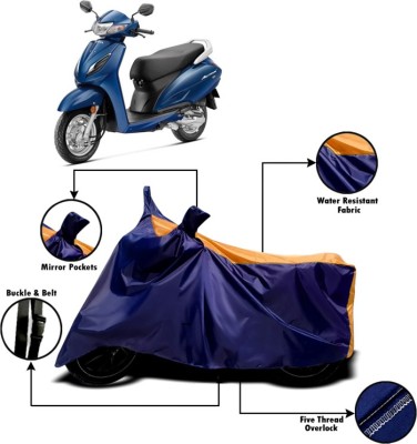 V VINTON Two Wheeler Cover for Honda(Activa 5G, Orange, Blue)