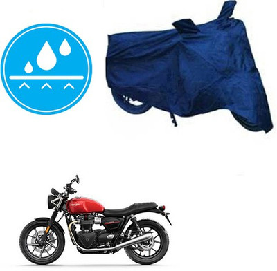 RPSENTTERPR Waterproof Two Wheeler Cover for Triumph(Twin spark, Blue)