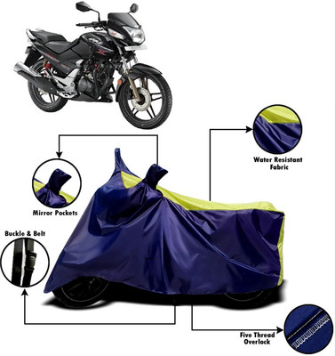 PVSTAR Two Wheeler Cover for Honda(CBZ Extreme, Yellow, Blue)