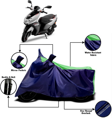 V VINTON Two Wheeler Cover for TVS(NTORQ, Green, Blue)
