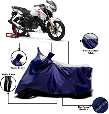 V VINTON Two Wheeler Cover for TVS(Apache RTR 180, White)